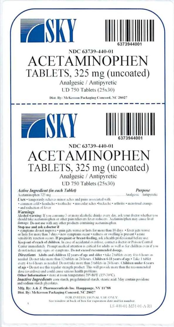 Acetaminophen 325mg UD750 Label