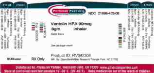 Ventolin container label