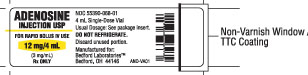 Vial label for Adenosine Injection USP 12 mg per 4 mL