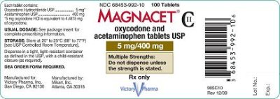 Magnacet 5 mg/400mg 100's label