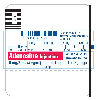 Adenosine representative syringe container label