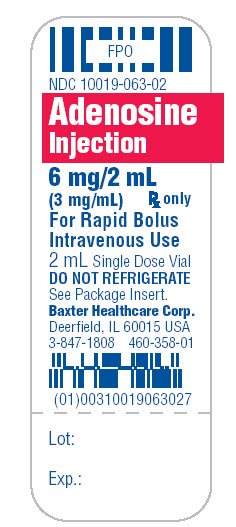 Adenosine representative sample of vial container label