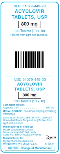 Acyclovir  Tablet 800 mg