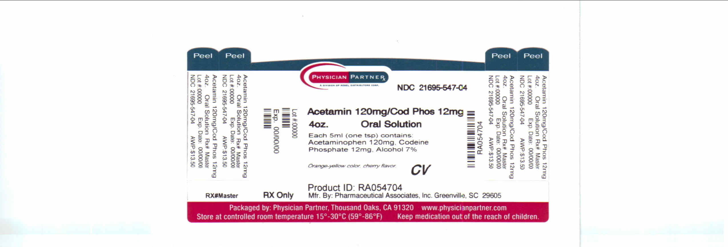 Acet 120mg/Cod Phos 12mg Label