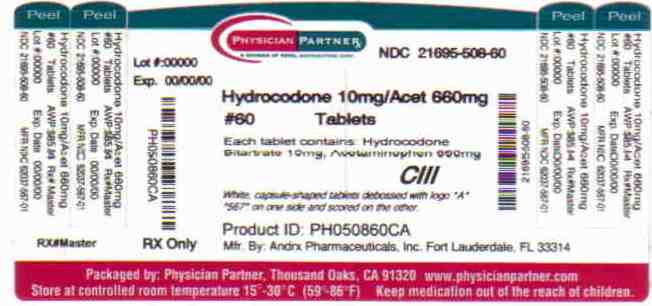 Hydorcodone 10mg/ Acet 660mg
