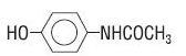 Acetaminophen structural formula.