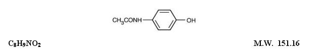 Acetaminophen structural formula