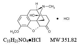 Oxycodone Hydrochloride Structural Formula