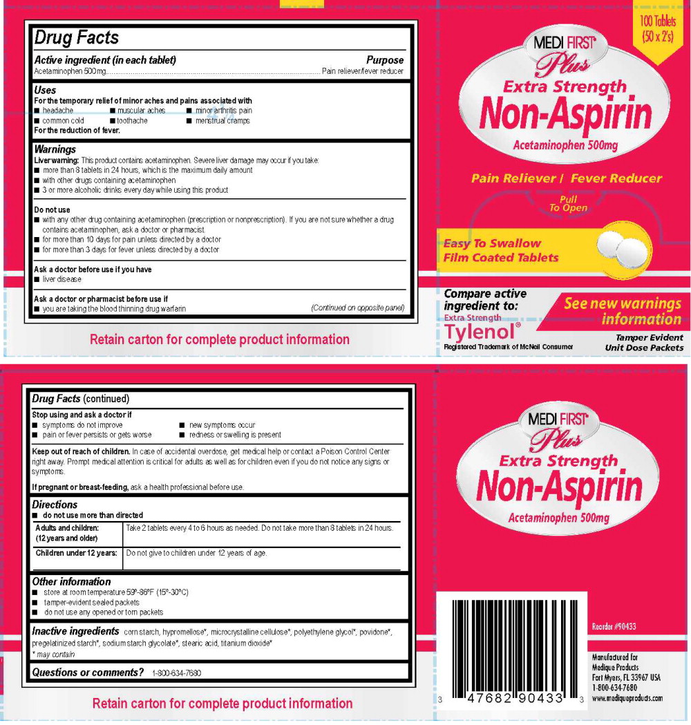 175R MFP Non-Aspirin XS 500 mg Label
