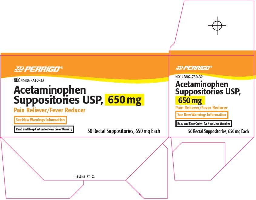 Acetaminophen Suppositories USP, 650 mg Carton Image #1