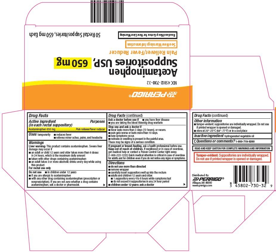 Acetaminophen Suppositories USP, 650 mg Carton Image #2