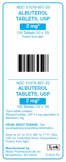 Albuterol 2 mg Tablets Unit Carton Label