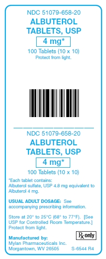 Albuterol 4 mg Tablets Unit Carton Label