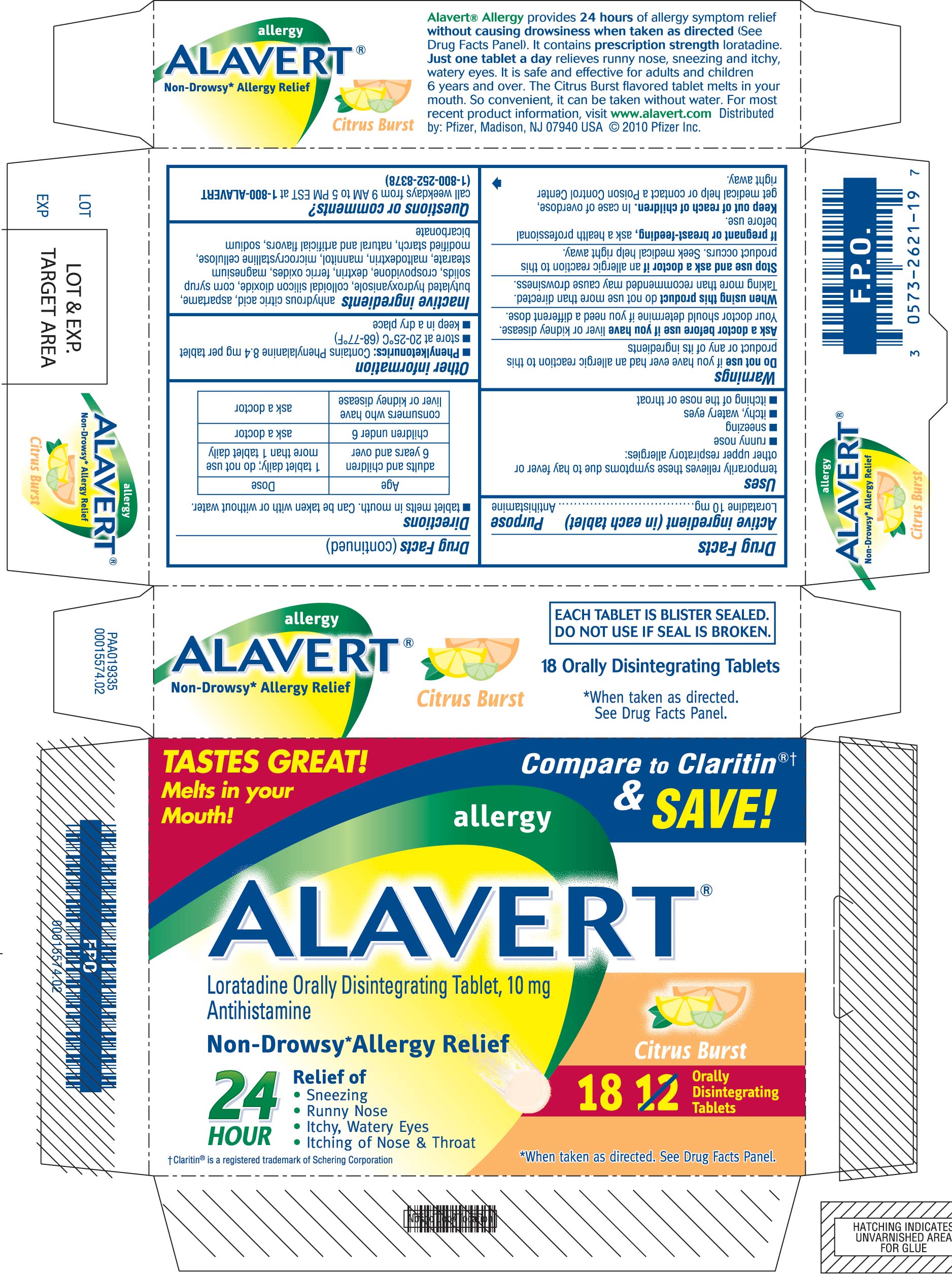 Alavert Allergy Citrus Burst Packaging