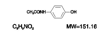 structural formula for acetaminophen