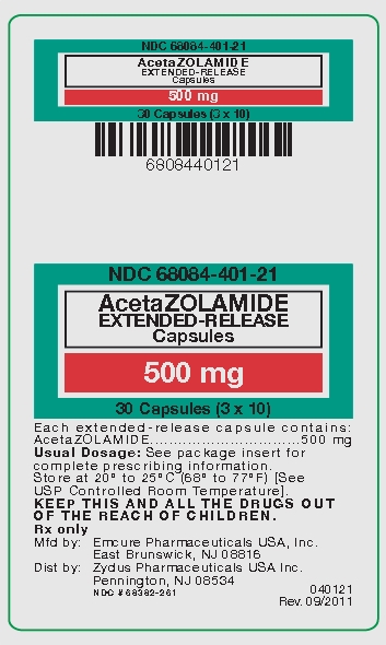 Acetazolamide ER 500 mg Capsules (3x10)