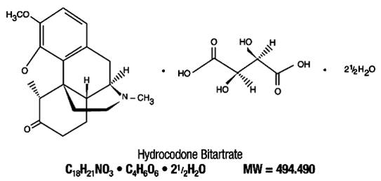 Chemical Structure - HYDROCODONE BITARTRATE