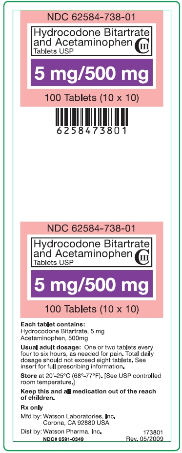 5mg/500mg Hydrocodone APAP Tablets, USP (10x10)