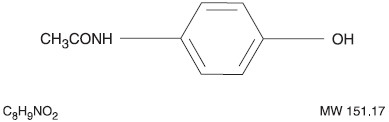 This is an image of the structural formula of acetaminophen.