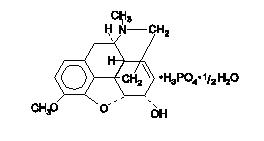 Structural formula for codeine phosphate