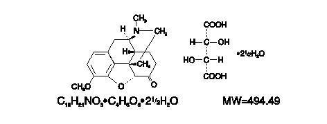 structural formula for hydrocodone bitartrate