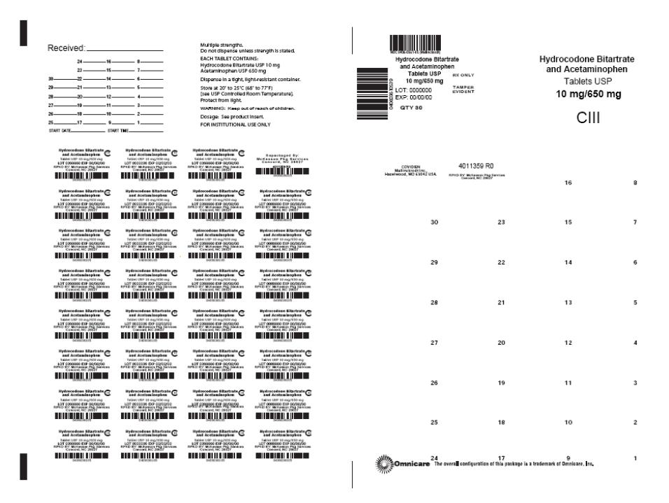 HBA Tablets 10mg/650mg Label