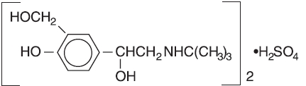 Albuterol Sulfate Structural Formula